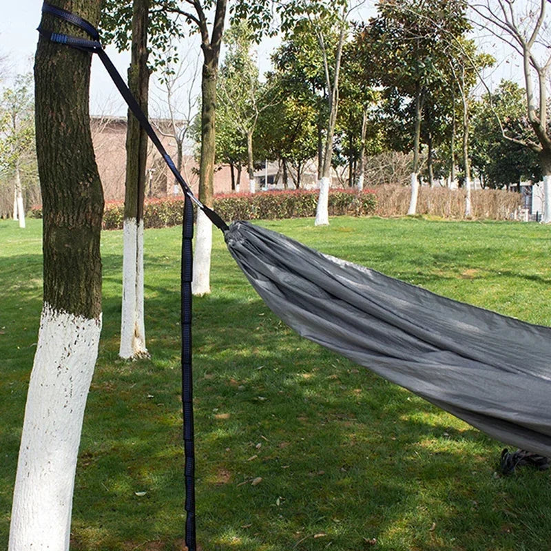 2PCS High Bearing Capacity Hammock Straps Breaking Strength Polyester Hammock Belt Rope with Ring Camping Gear Accessories