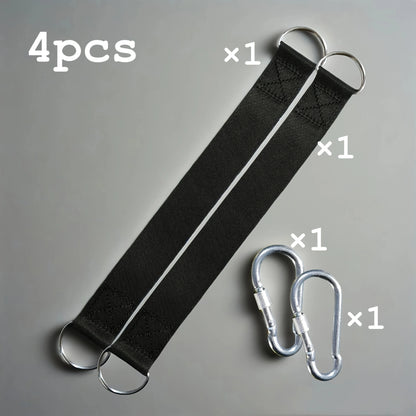 4pcs/set Durable Camping Hammock Slings Featuring Safety Locks, For Various Outdoor Swing Hammock Accessories in Amusement Parks