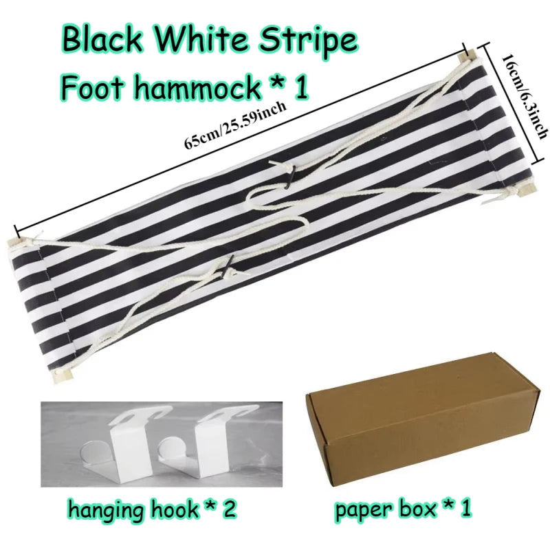 Portable Foot Hammock Desk Rest Foot Hanger Hanging Lazy Casual Desk Rest Foot Put Feet Swing Footrest Leisure Home Camping
