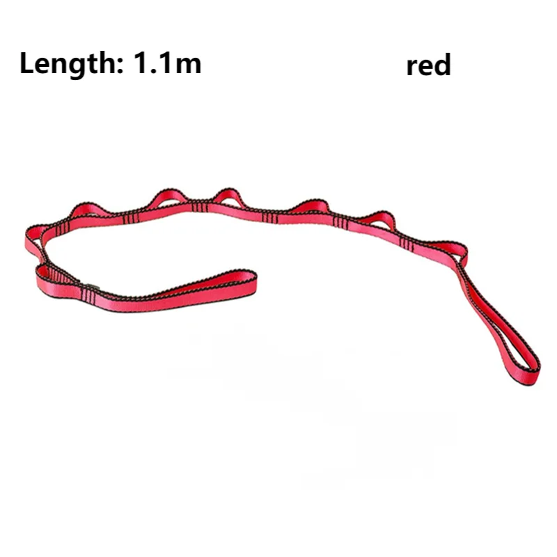1.1/2/3/4M Yoga Hammock Extension Strap Daisy Chains Pilates Stretch Belt Adjustable Nylon Wearproof Outdoor Climbing Sling Rope