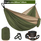 Camping hammocks with double and single portable hammocks with straps lightweight nylon parachute hammocks suitable for outdoor