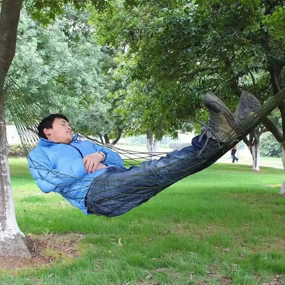 Outdoor Sleeping Hanging Bed Camping Hammock Bed Parachute Survival Picnic Mesh Garden Rocking Swing Hammocks Furniture Cha P8E8