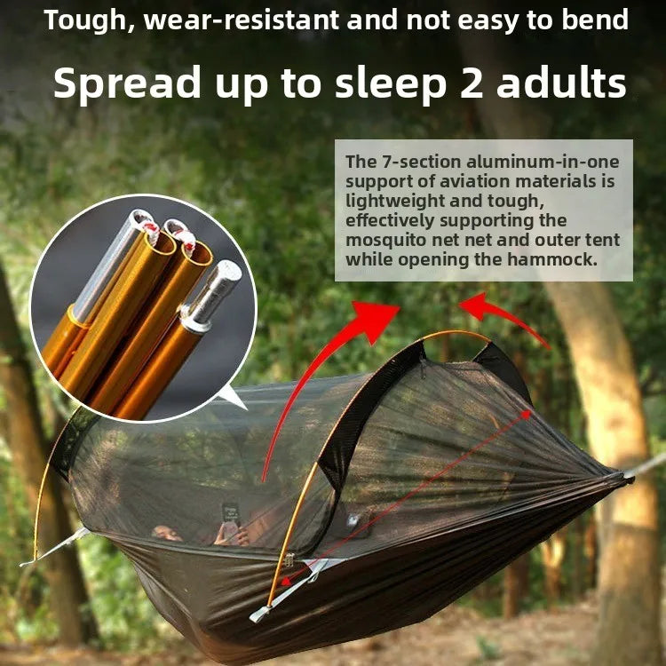 Mosquito Net Hammock Outdoor Patio Furniture Hammock Tent Camping Network Hiking Rain-Proof Hanging Mosquito Camping Rests Tent