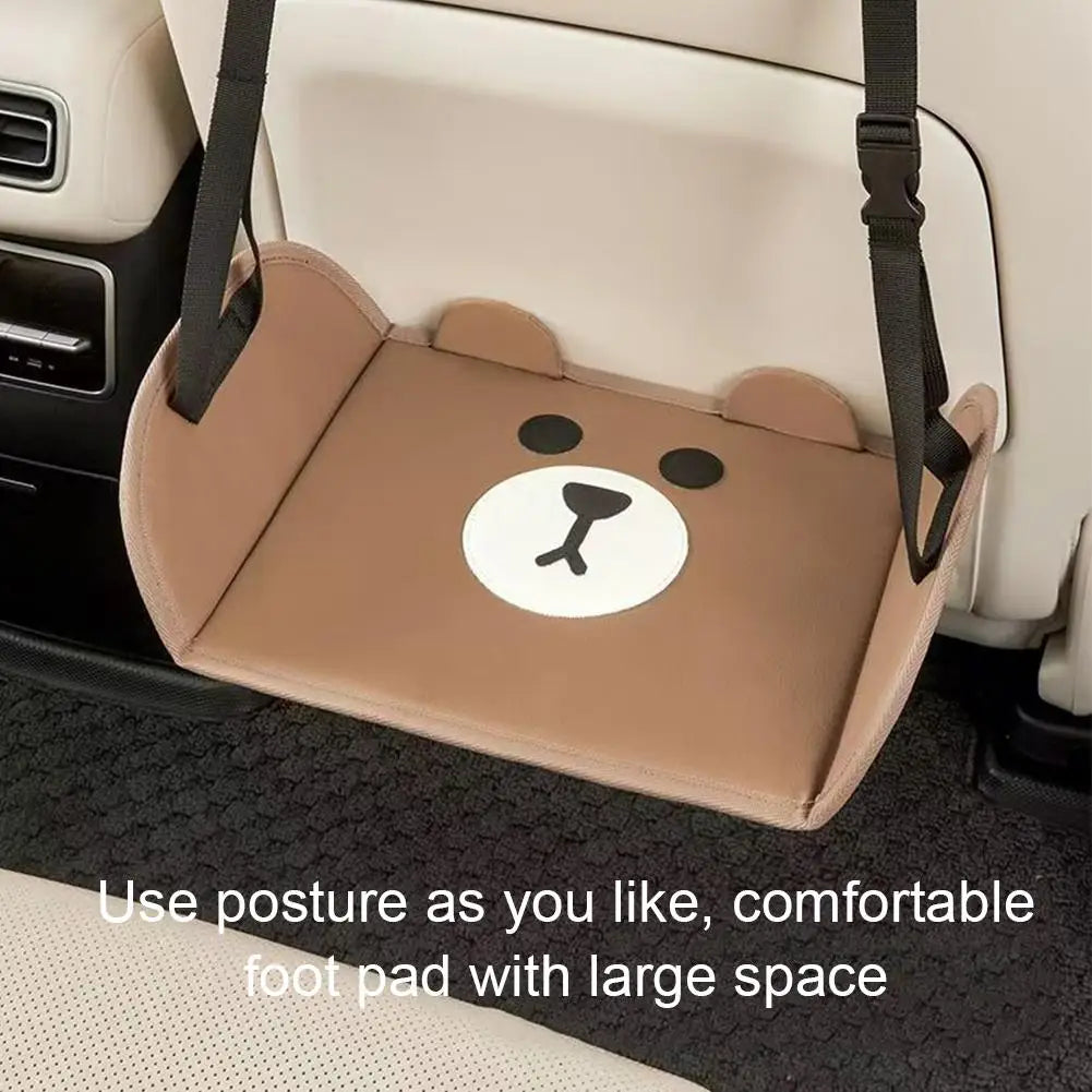 Car Travel Rest Foot Mat Portable Auto Backseat Suspension Hammock Office Footstool Suspension Adjust Interior Trim Supplies