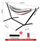 Outdoor Garden Swing Hammock Adult Iron Folding Portable Hammock Stand Cotton Hanging Swing Bed with Metal Frame