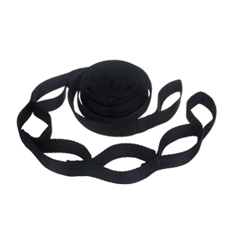 2Pcs Hammock Straps Special Reinforced Polyester Straps 5 Ring High Load-Bearing Barbed Black Outdoor Camping Hammock Straps