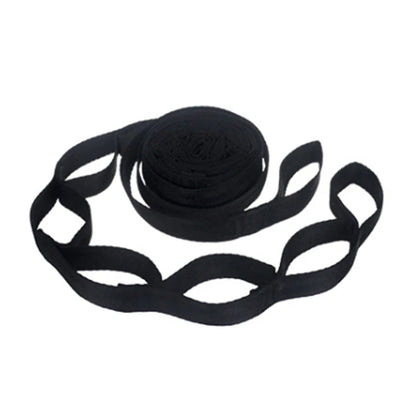 2Pcs Hammock Straps Special Reinforced Polyester Straps 5 Ring High Load-Bearing Barbed Black Outdoor Camping Hammock Straps